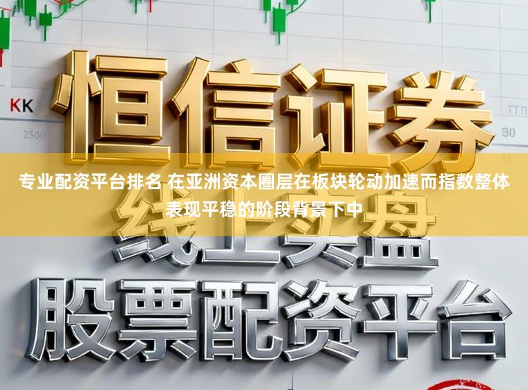 专业配资平台排名 在亚洲资本圈层在板块轮动加速而指数整体表现平稳的阶段背景下中